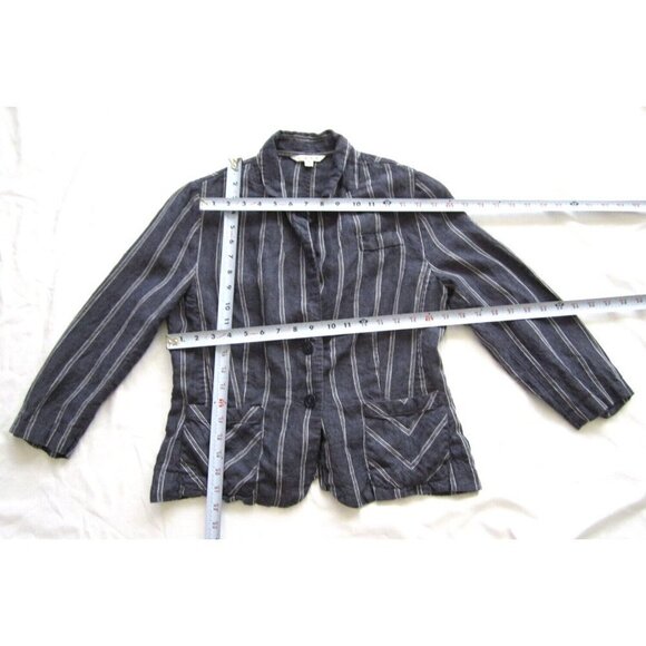 Women's Cabi Stripe 2 Button 100% Linen Jacket Size 8 (WJ19) - Picture 2 of 7